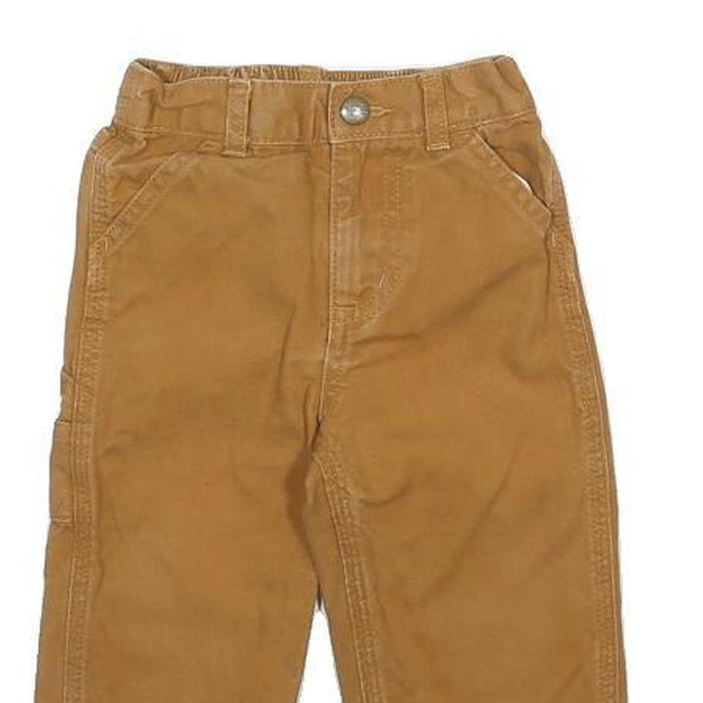 CARHARTT Boys Cotton Regular Fit Beige Workwear Trousers W18 L11 Casual