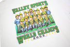 JERZEES Mens White Valley Sports World Champs 2002 Graphic T-Shirt XL Short