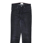 TOMMY HILFIGER Womens Jeans Black Regular Skinny Denim Dark W26 L27 Classic Fit