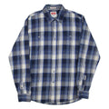 WRANGLER Mens Shirt Blue Check Long Sleeve M