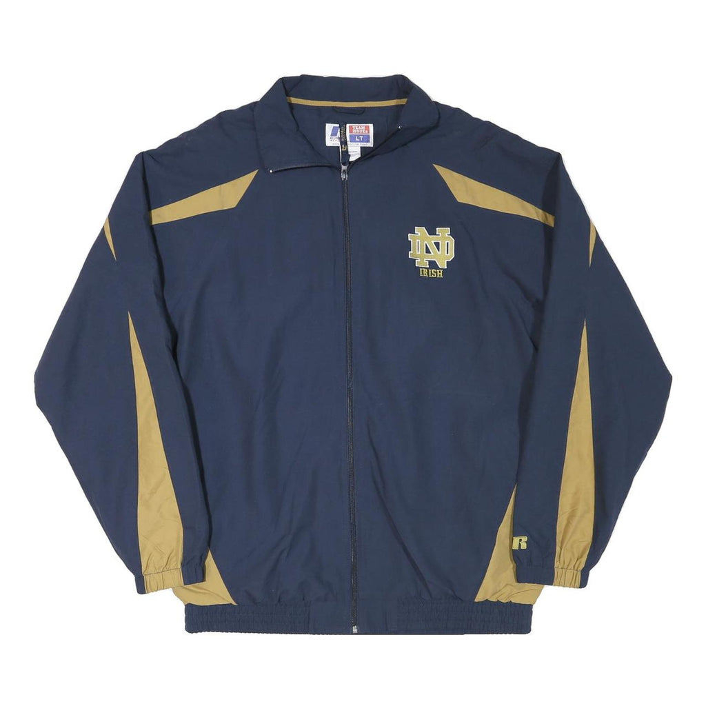 RUSSELL ATHLETIC Mens Navy & Gold Track Jacket L Polyester Blend Zip Athletic