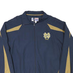 RUSSELL ATHLETIC Mens Navy & Gold Track Jacket L Polyester Blend Zip Athletic