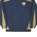 RUSSELL ATHLETIC Mens Navy & Gold Track Jacket L Polyester Blend Zip Athletic