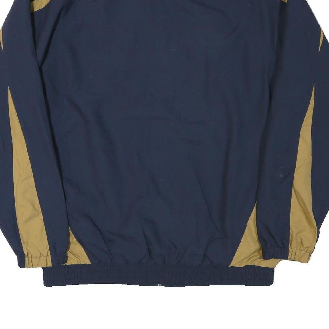 RUSSELL ATHLETIC Mens Navy & Gold Track Jacket L Polyester Blend Zip Athletic