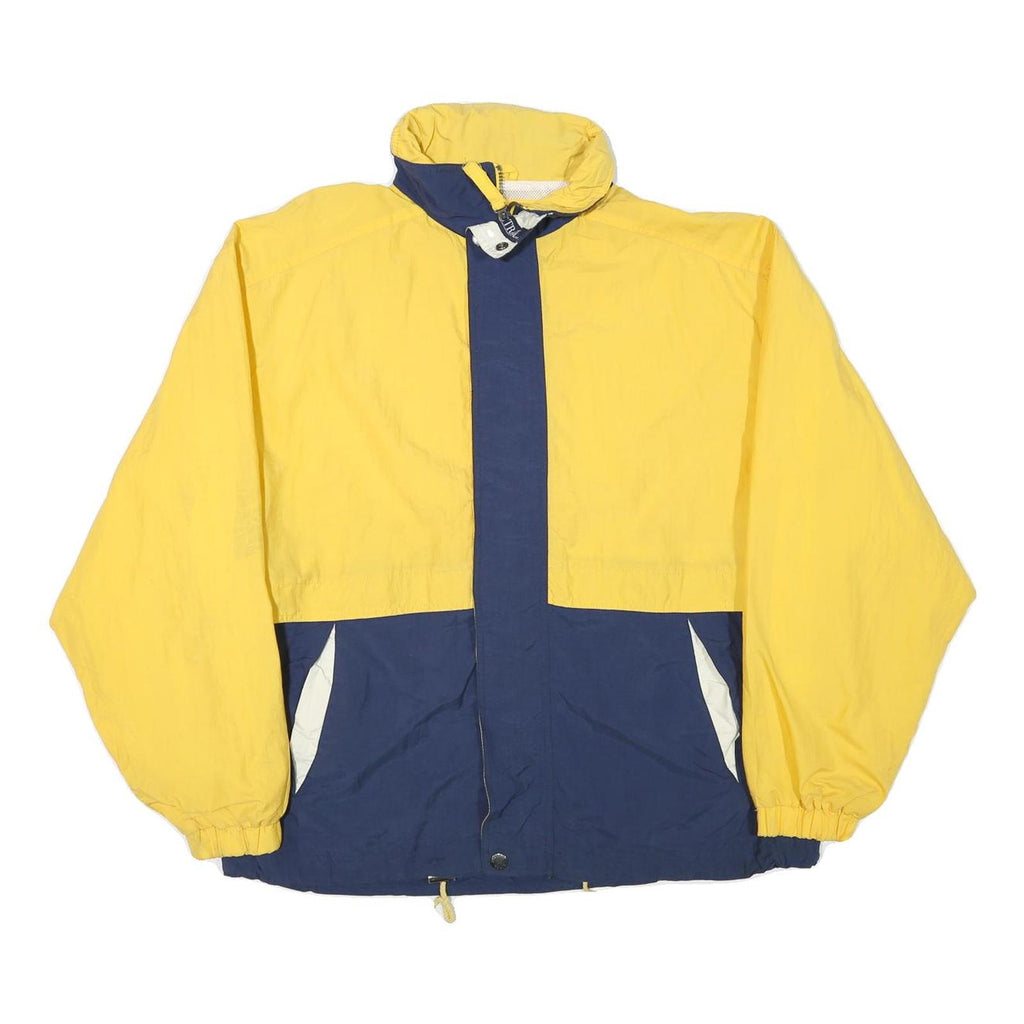 PACIFIC TRAIL Mens Yellow & Navy Classic Jacket L Polyester Blend Zip Outdoor