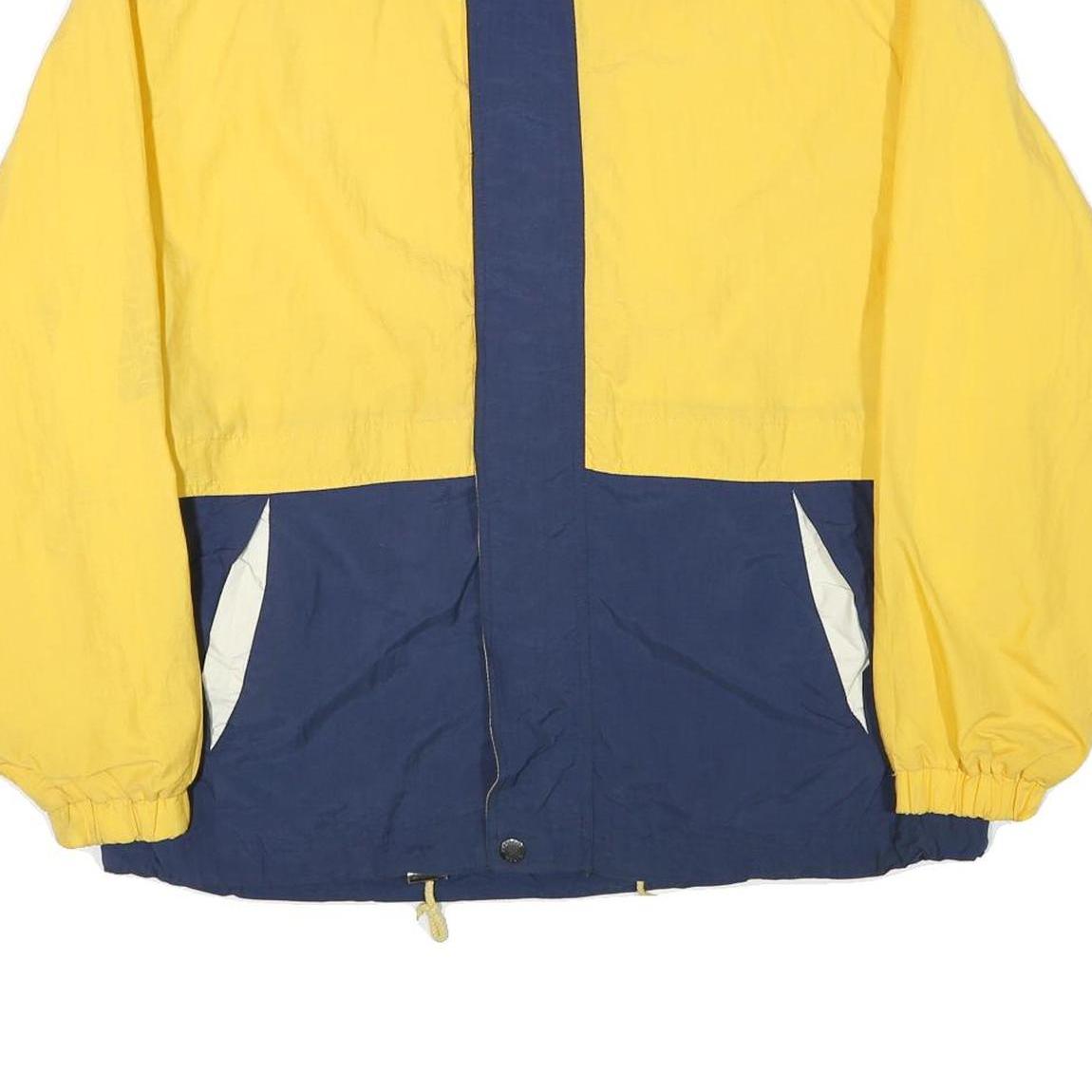 PACIFIC TRAIL Mens Yellow & Navy Classic Jacket L Polyester Blend Zip Outdoor