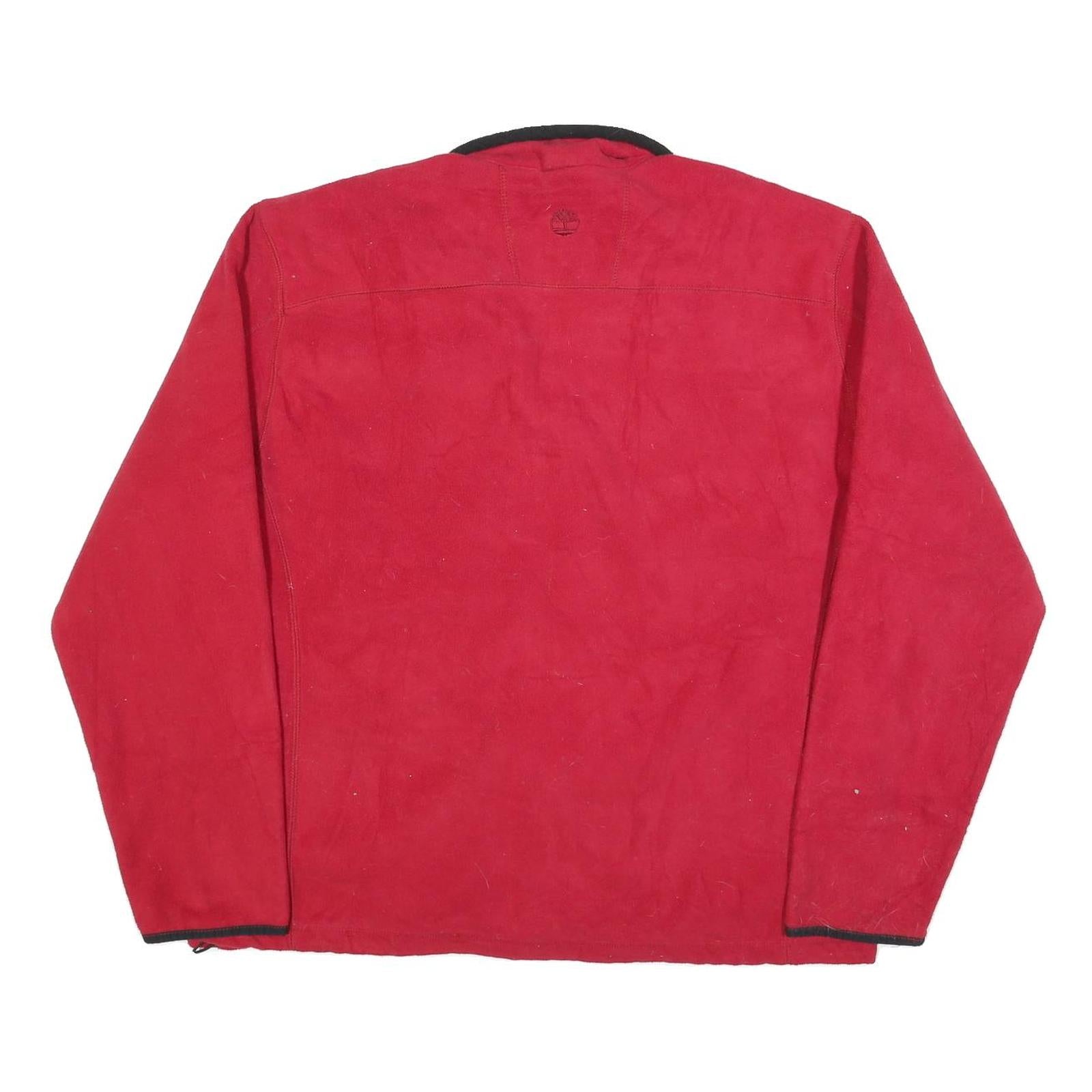 TIMBERLAND Mens Red & Black Casual Jacket 2XL Polyester Blend Zip Closure