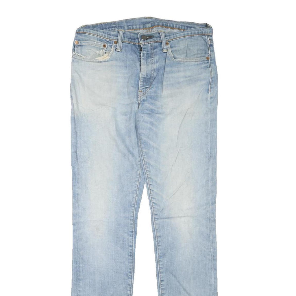 LEVI'S 511 Slim Womens Jeans Light Blue Regular Fit Denim W34 L34 Zip Cotton