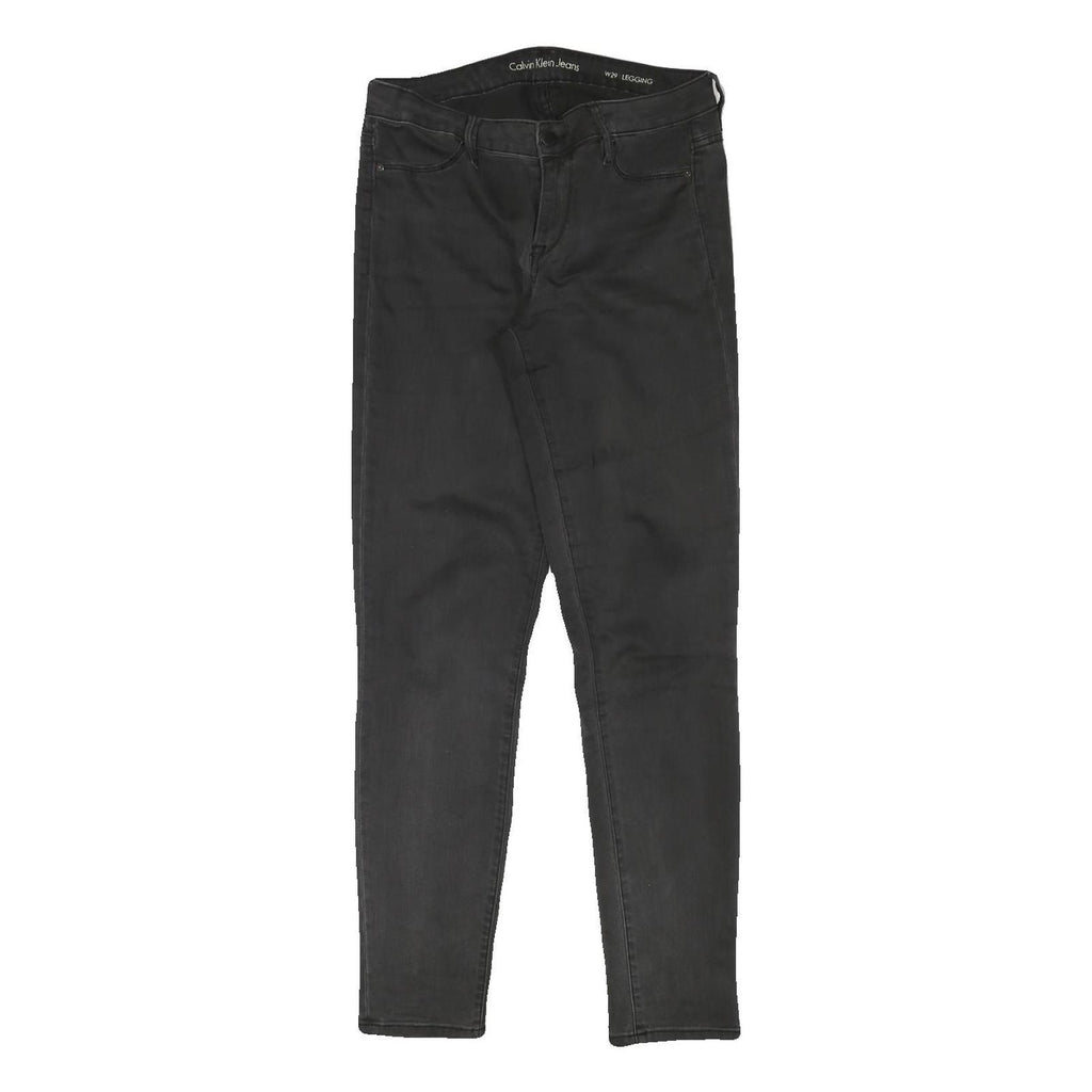 CALVIN KLEIN JEANS Womens Black Slim Skinny Denim Woven W30 L30 Stretch Zip