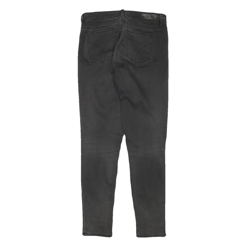 CALVIN KLEIN JEANS Womens Black Slim Skinny Denim Woven W30 L30 Stretch Zip