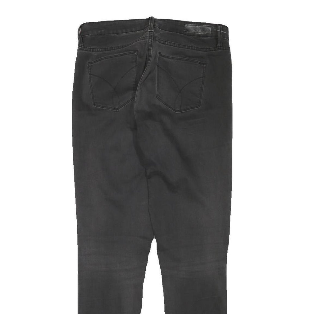 CALVIN KLEIN JEANS Womens Black Slim Skinny Denim Woven W30 L30 Stretch Zip