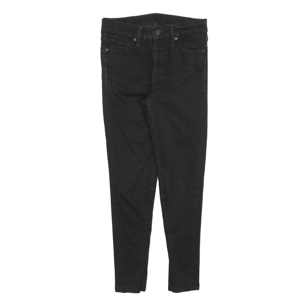 LEVI'S Womens Jeans Black Slim Skinny Denim Medium W27 L26 Cotton Blend Zip