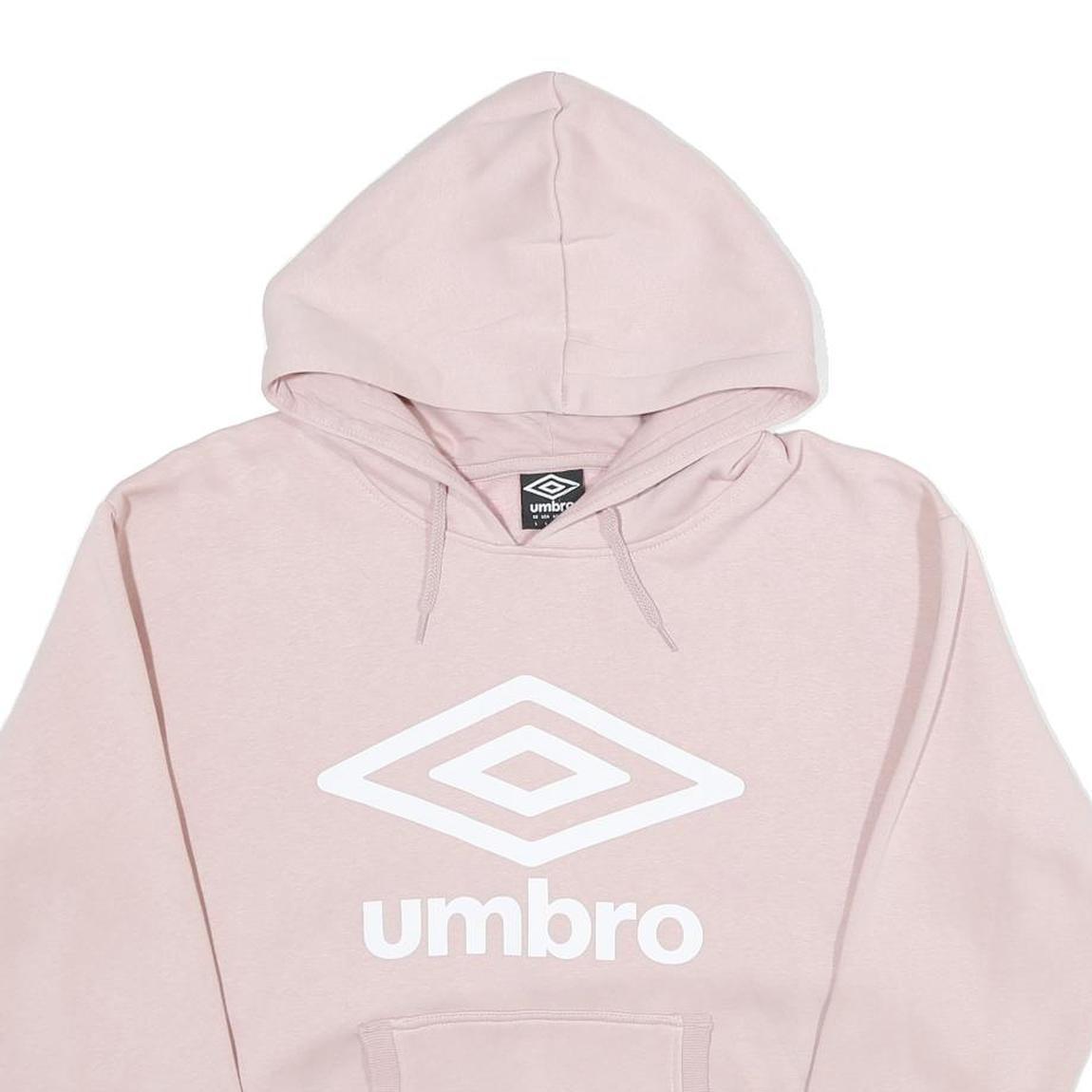 UMBRO Womens Pink Hoodie L Cotton Blend Casual Oversized Comfort Style