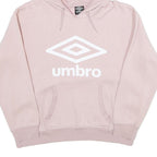 UMBRO Womens Pink Hoodie L Cotton Blend Casual Oversized Comfort Style