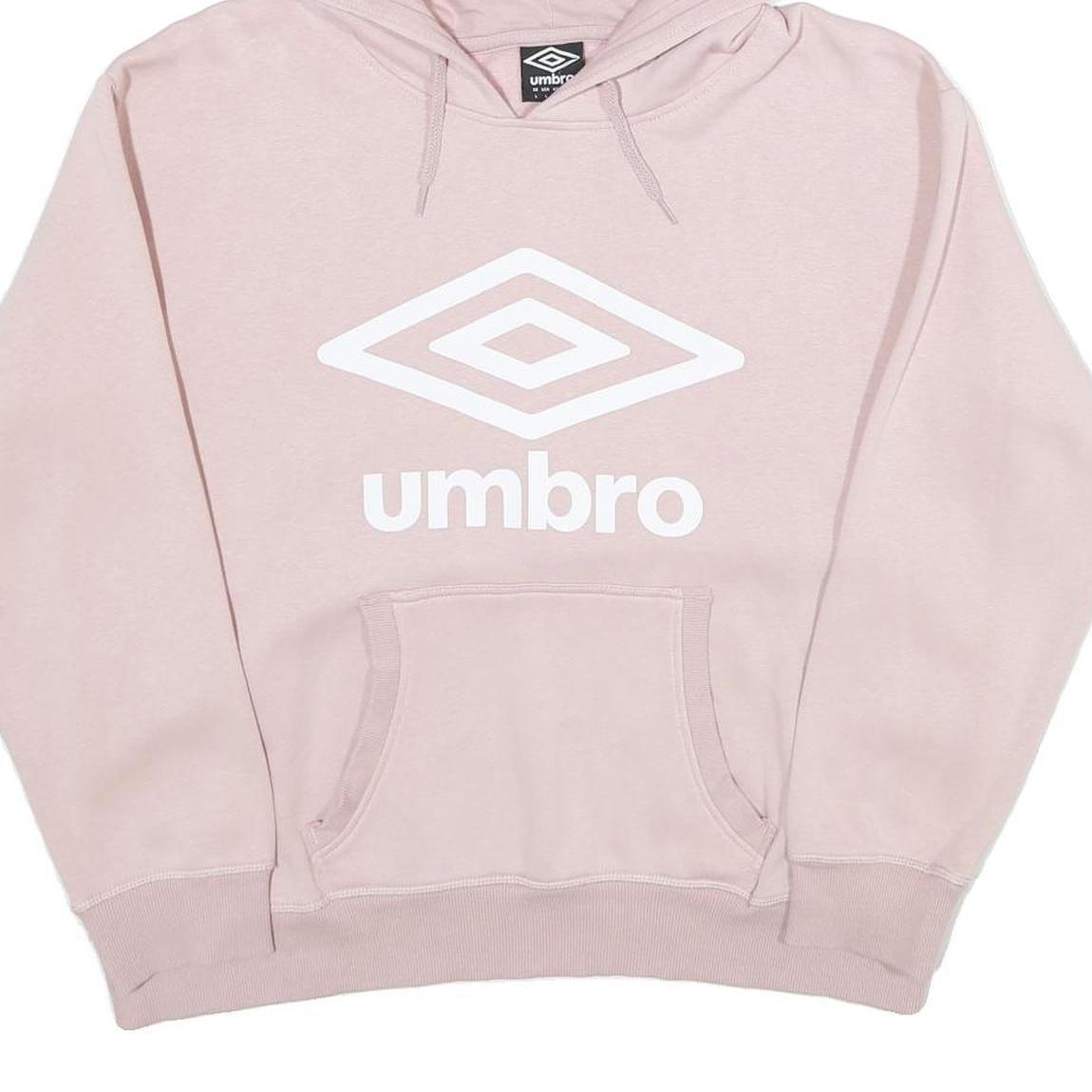 UMBRO Womens Pink Hoodie L Cotton Blend Casual Oversized Comfort Style