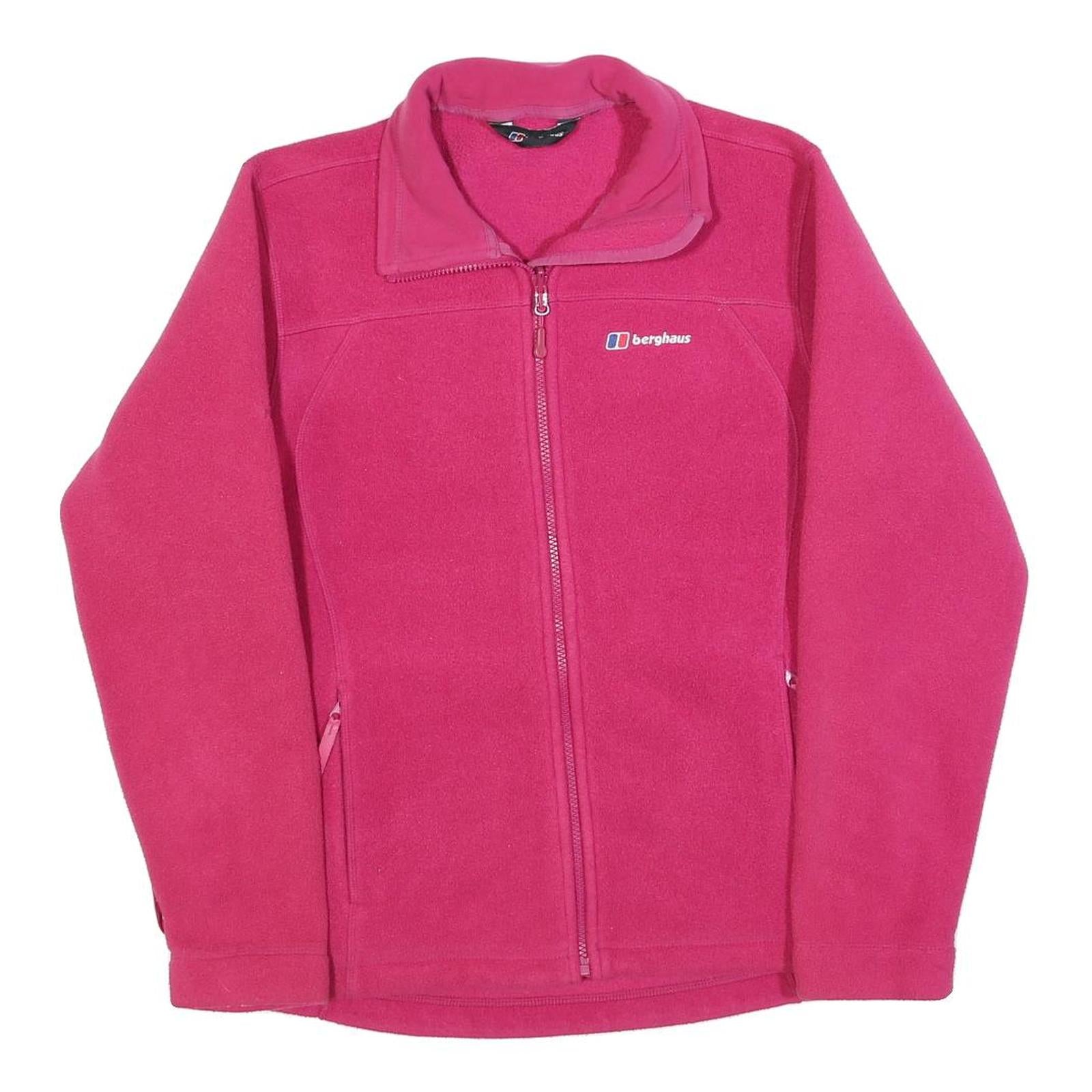 BERGHAUS Womens Pink Jacket L Polyester Fleece Outdoor Zip Pockets