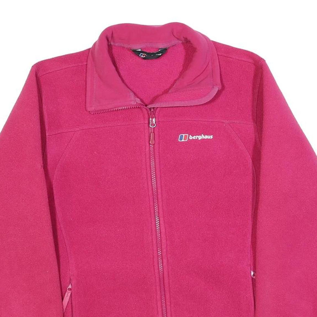 BERGHAUS Womens Pink Jacket L Polyester Fleece Outdoor Zip Pockets