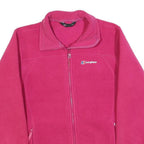 BERGHAUS Womens Pink Jacket L Polyester Fleece Outdoor Zip Pockets