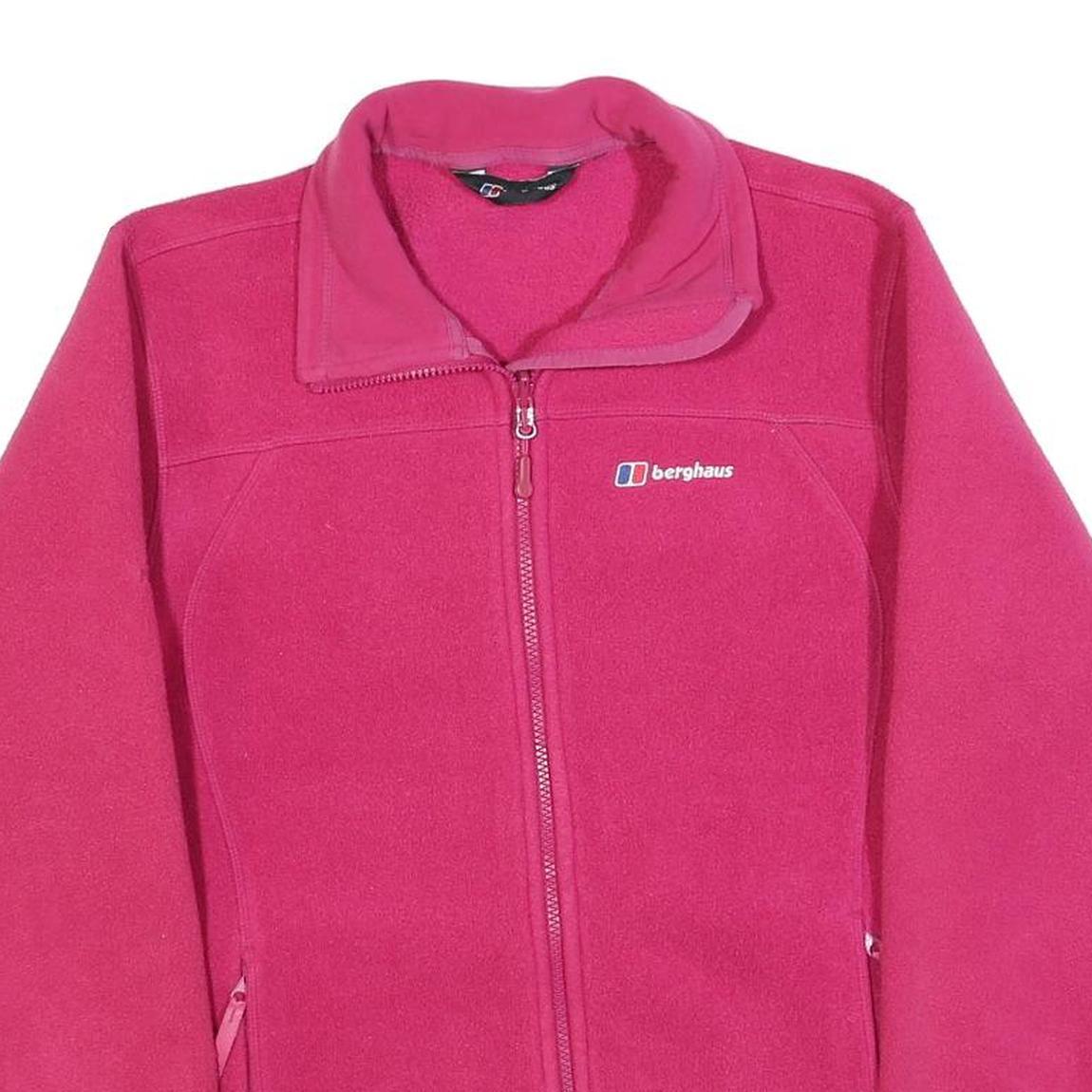 BERGHAUS Womens Pink Jacket L Polyester Fleece Outdoor Zip Pockets