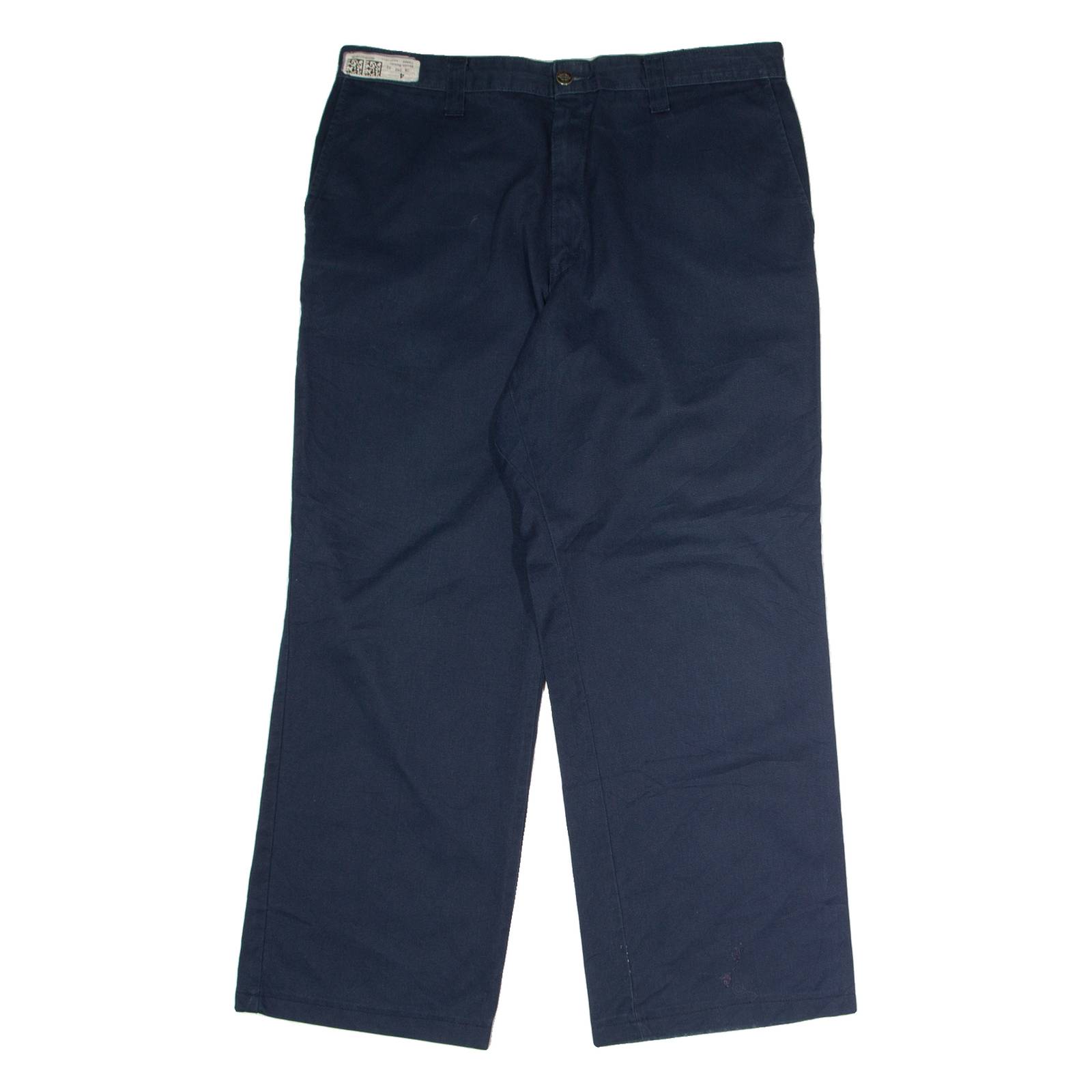 DICKIES Workwear Mens Twill Trousers Blue Regular Straight W36 L28