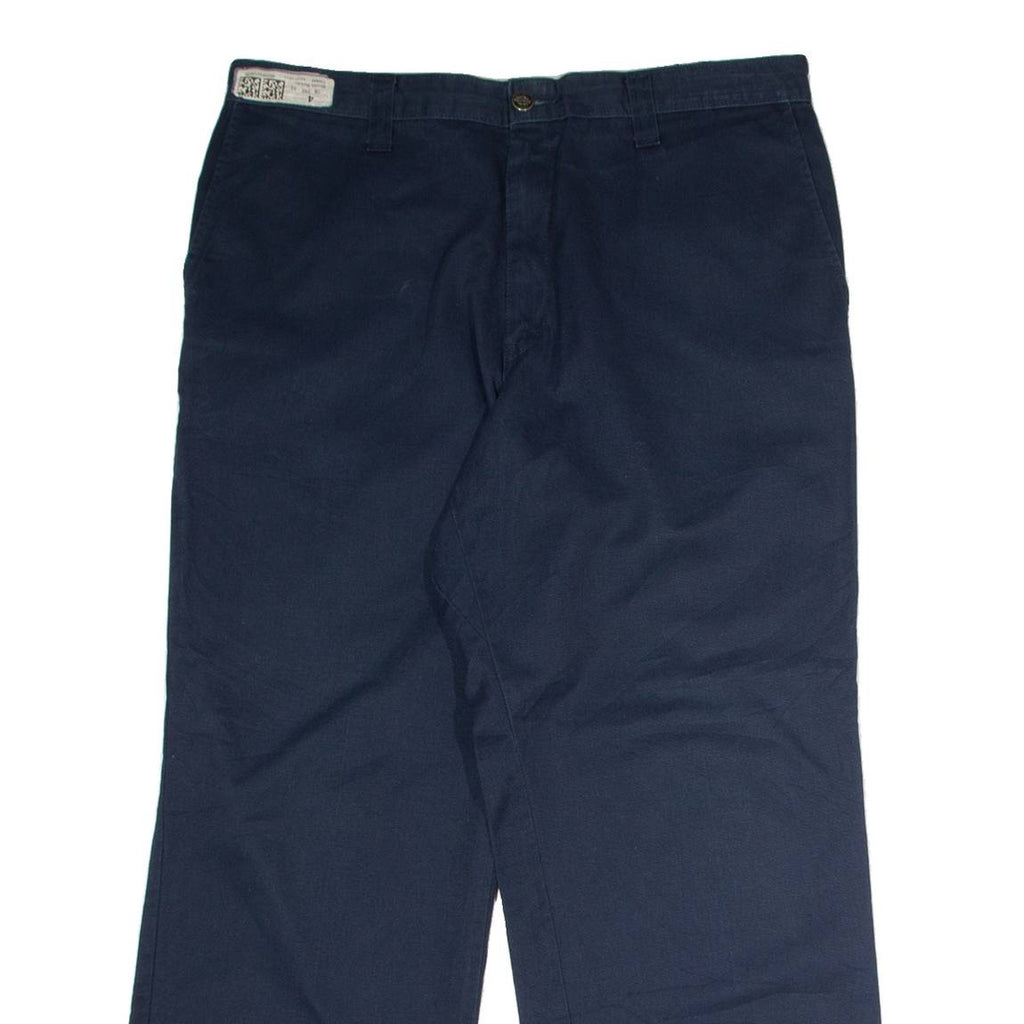 DICKIES Workwear Mens Twill Trousers Blue Regular Straight W36 L28