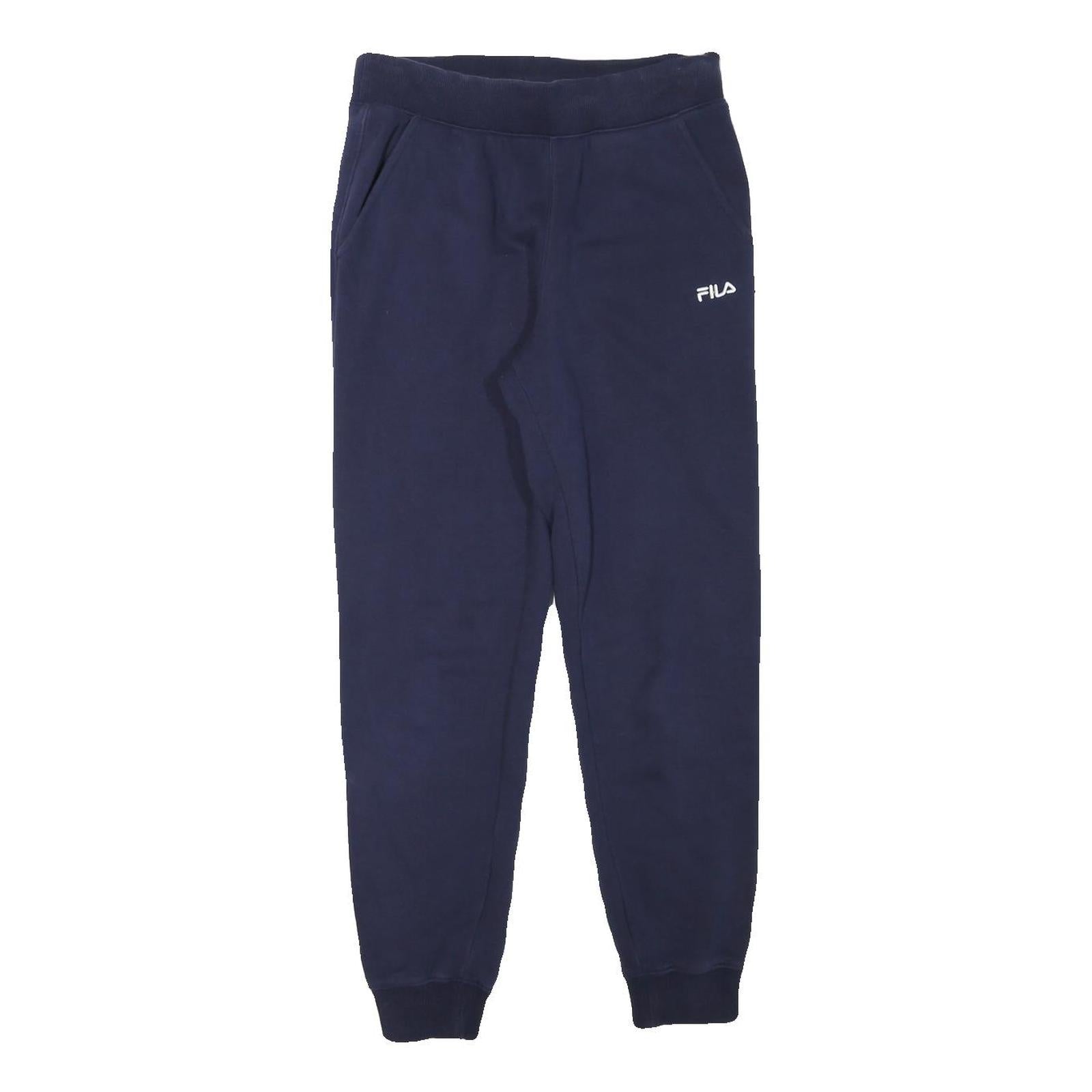 FILA Mens Joggers Navy Blue Slim Tapered S W28 L28 Cotton Blend Casual