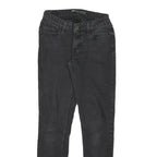 LEVI'S Womens Slim Black Denim Skinny Jeans Cotton Blend Zip W26 L28 Stylish