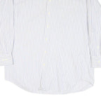 NAUTICA Mens Blue & White Stripe Shirt L Cotton Blend Casual Classic