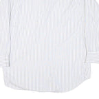 NAUTICA Mens Blue & White Stripe Shirt L Cotton Blend Casual Classic