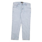 DICKIES Mens Jeans Blue Regular Straight Denim Light W34 L30 Classic Workwear