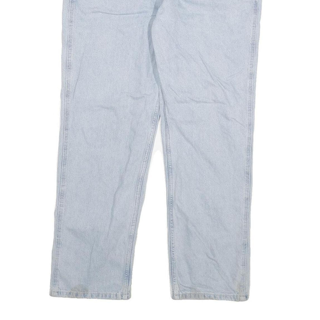 DICKIES Mens Jeans Blue Regular Straight Denim Light W34 L30 Classic Workwear