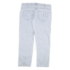 DICKIES Mens Jeans Blue Regular Straight Denim Light W34 L30 Classic Workwear