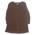 JONES NEW YORK Womens Blouse Brown Long Sleeve L
