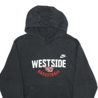 NIKE Mens Black Westside Basketball Hoodie L Cotton Blend Pullover Hooded