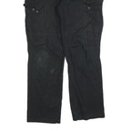 DICKIES Mens Cotton Blend Black Regular Cargo Trousers W38 L34 Workwear Zip