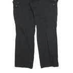 DICKIES Mens Cotton Blend Black Regular Cargo Trousers W38 L34 Workwear Zip