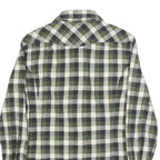 DIESEL Mens Green & Black Check Shirt S Casual Cotton Long Sleeve Buttons
