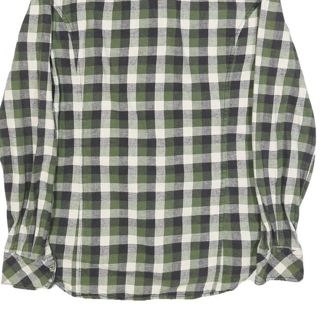DIESEL Mens Green & Black Check Shirt S Casual Cotton Long Sleeve Buttons