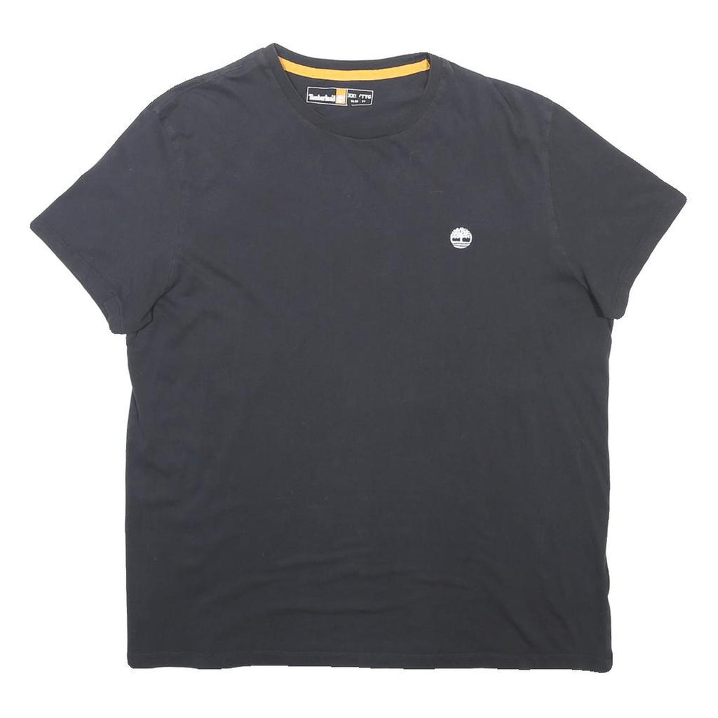 TIMBERLAND Mens Black Classic T-Shirt 2XL Short Sleeve Crew Neck Cotton Blend