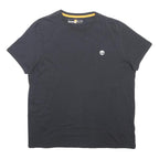 TIMBERLAND Mens Black Classic T-Shirt 2XL Short Sleeve Crew Neck Cotton Blend