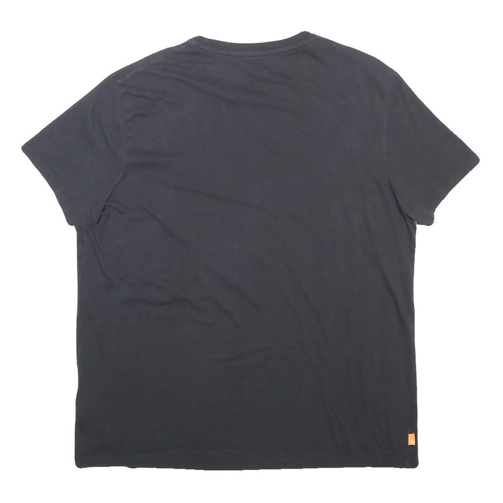 TIMBERLAND Mens Black Classic T-Shirt 2XL Short Sleeve Crew Neck Cotton Blend