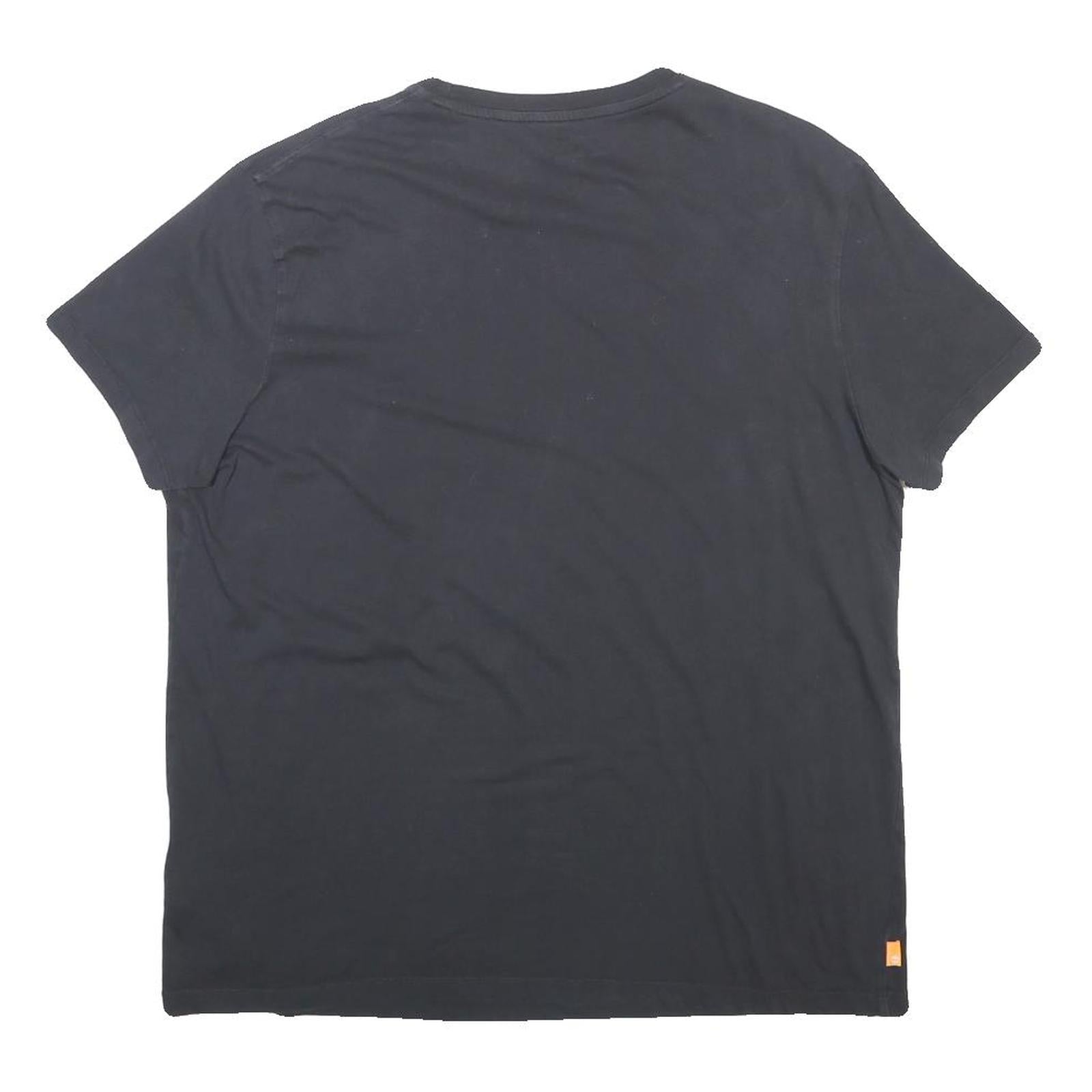 TIMBERLAND Mens Black Classic T-Shirt 2XL Short Sleeve Crew Neck Cotton Blend