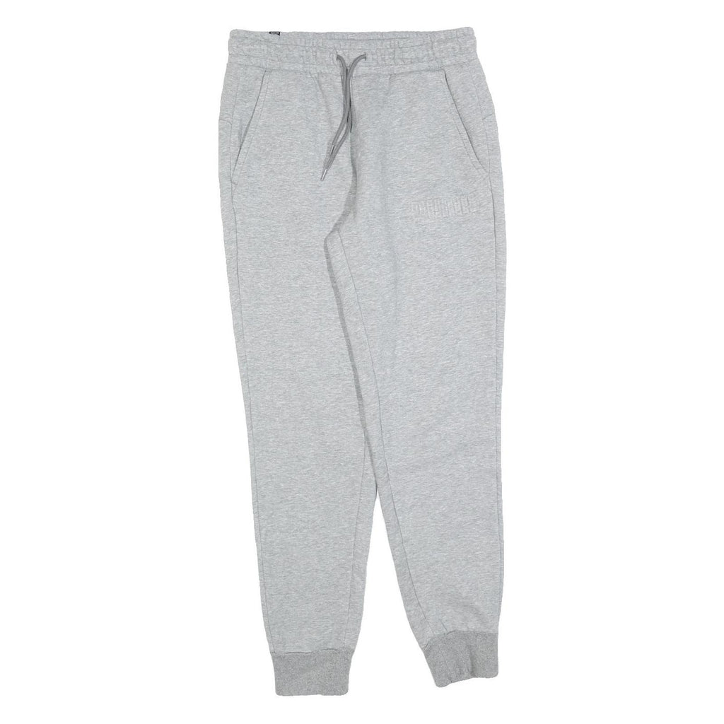 PUMA Mens Joggers Grey S W28 L28 Cotton Elastic Waist Drawstring Comfort