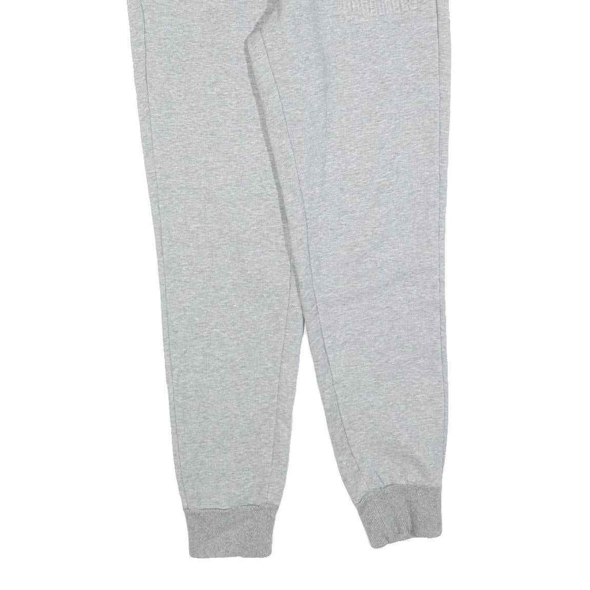 PUMA Mens Joggers Grey S W28 L28 Cotton Elastic Waist Drawstring Comfort