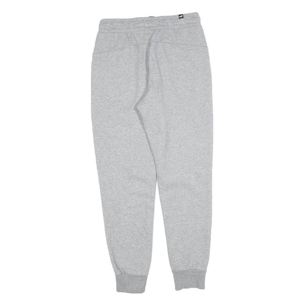 PUMA Mens Joggers Grey S W28 L28 Cotton Elastic Waist Drawstring Comfort