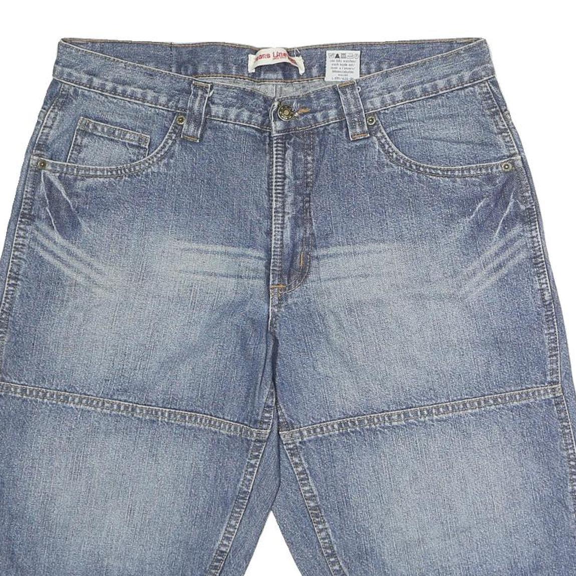 JEANS LINE Mens Shorts Blue Denim M W36 Casual Cotton Comfortable