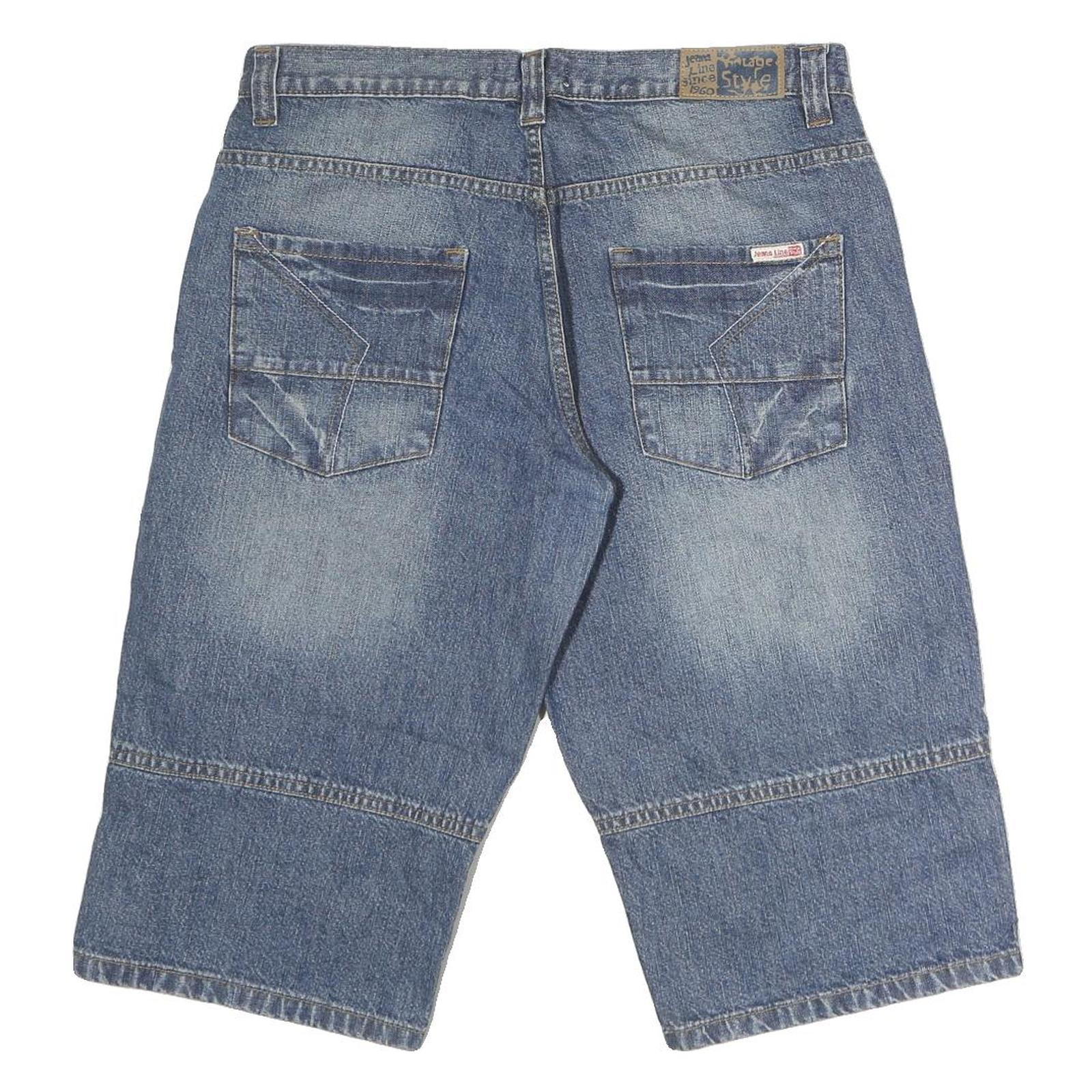 JEANS LINE Mens Shorts Blue Denim M W36 Casual Cotton Comfortable