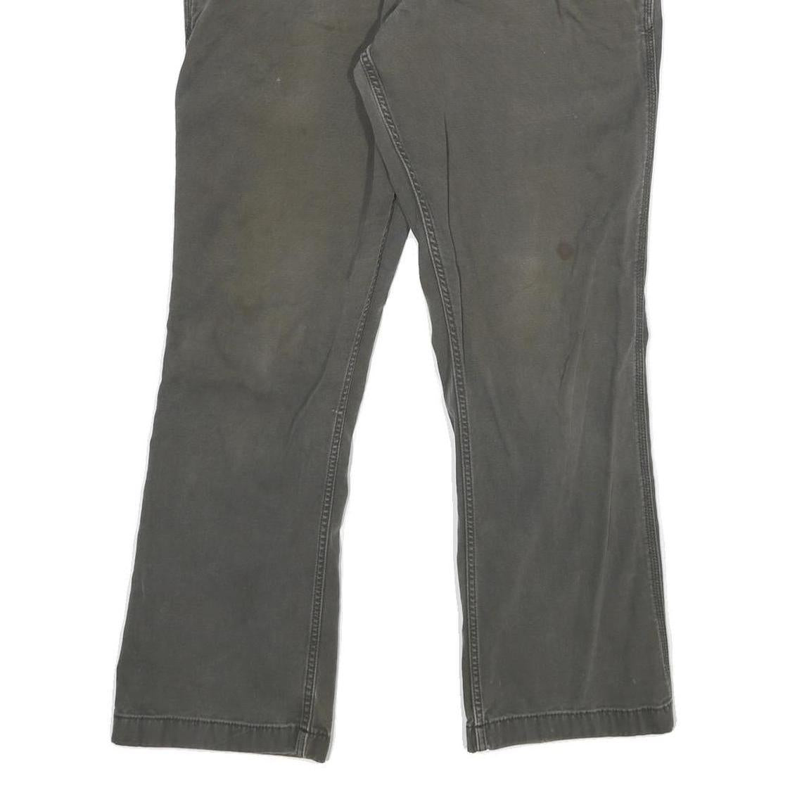 CARHARTT Mens Cotton Blend Grey Relaxed Fit Straight Leg Trousers W32 L30