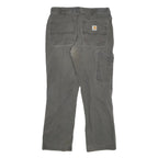 CARHARTT Mens Cotton Blend Grey Relaxed Fit Straight Leg Trousers W32 L30
