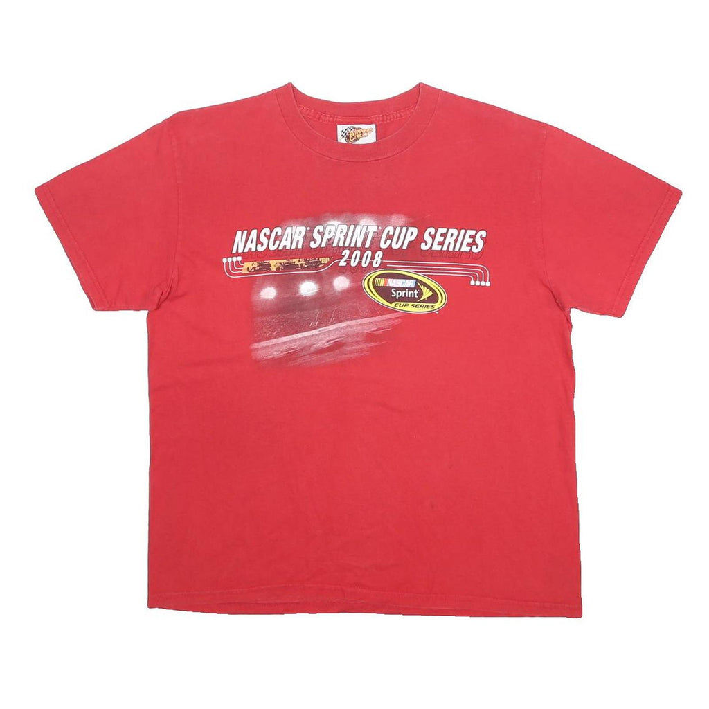 WINNER'S CIRCLE Mens Red Nascar Sprint Cup Series 2008 Graphic T-Shirt L Short
